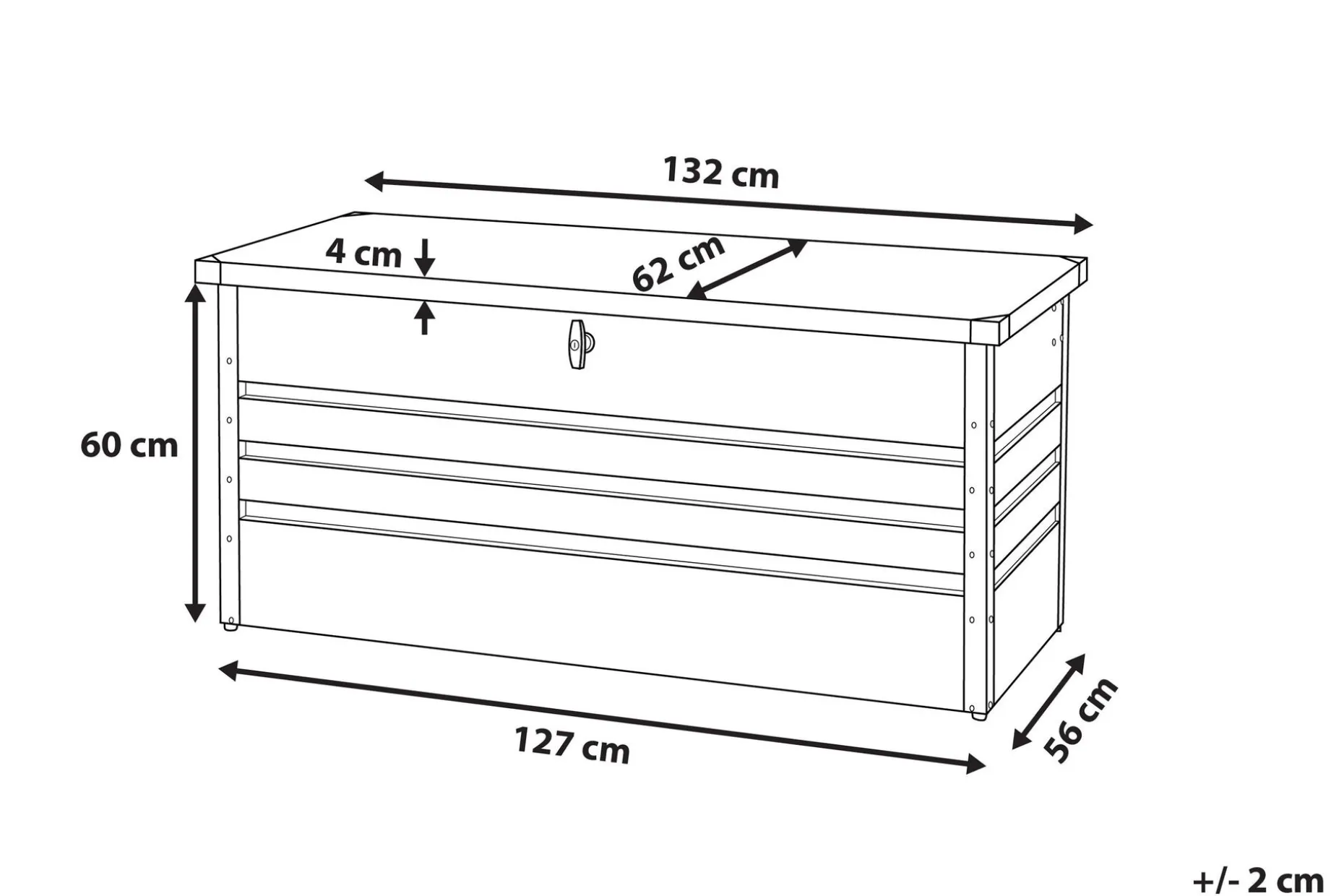 Cebrosa Pu-Lærtekasse 62|132|64 Cm