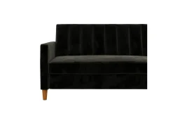Celine 3-sits Divansovesofa Fløyel/Svart