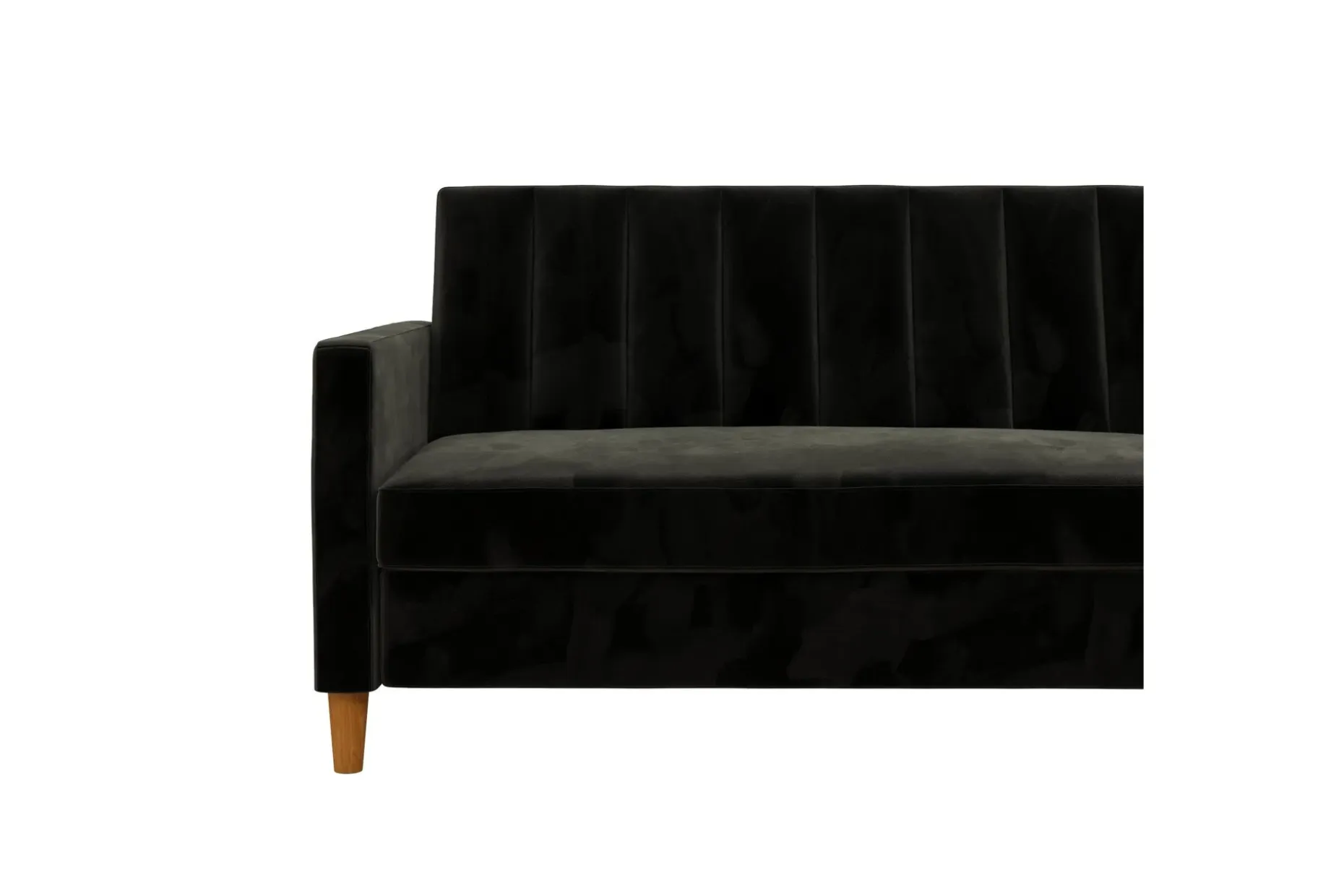 Celine 3-sits Divansovesofa Fløyel/Svart