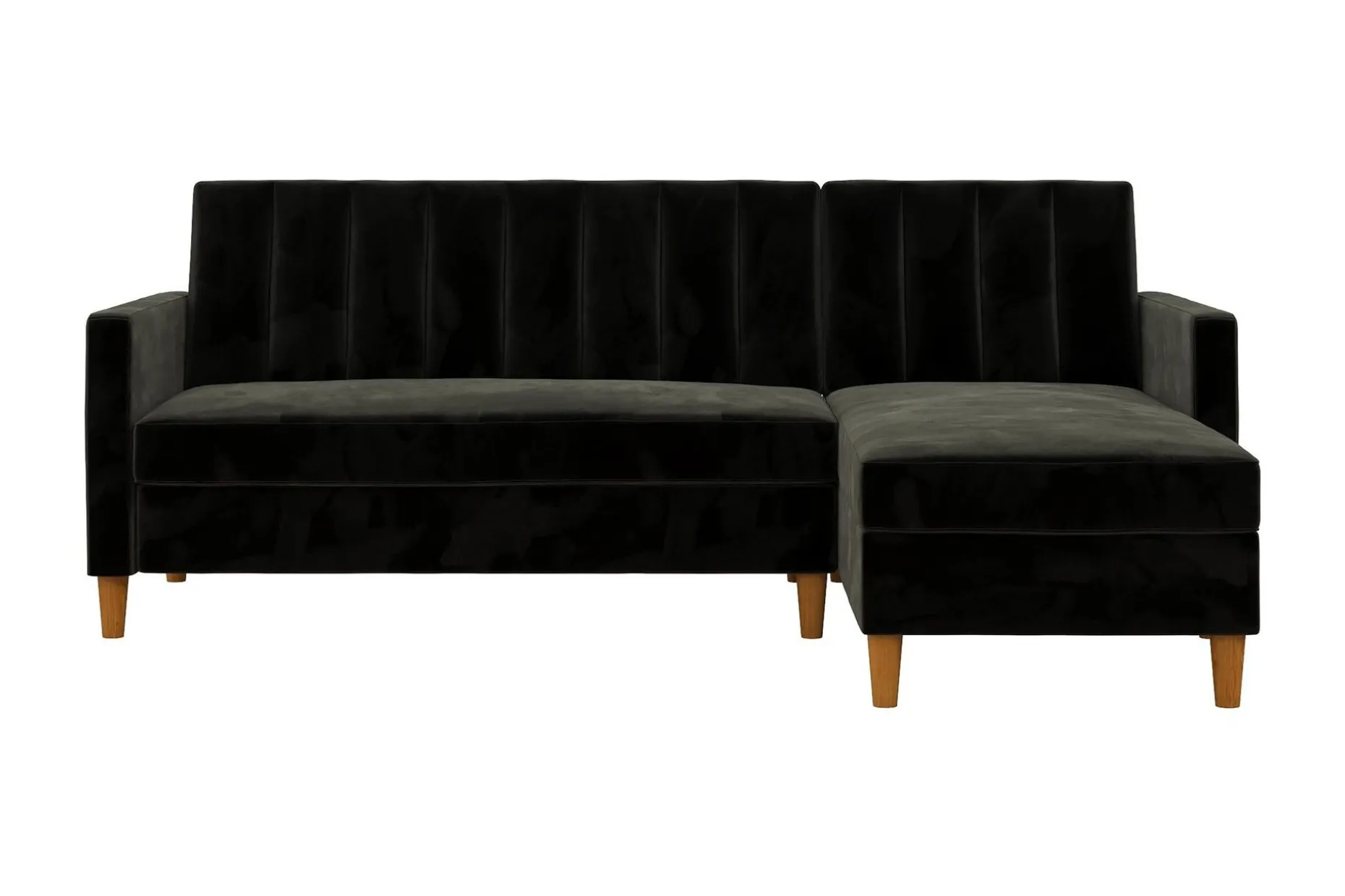 Celine 3-sits Divansovesofa Fløyel/Svart