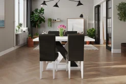 Cesi Spisegruppe 140 cm med 4 Viktor Stol