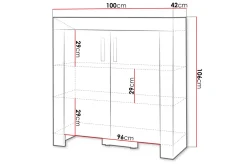 Cezar Skänk 100x42x106 cm Ek