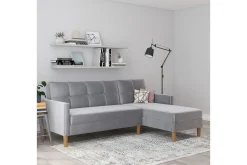 Chaiselong Lilly Lys grå, Fløyel