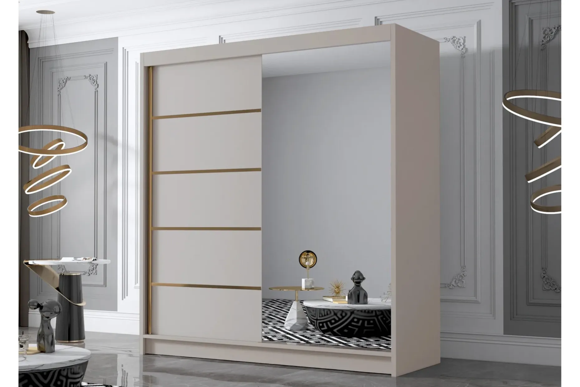 Chavez Garderobe med Speil 180x215 cm