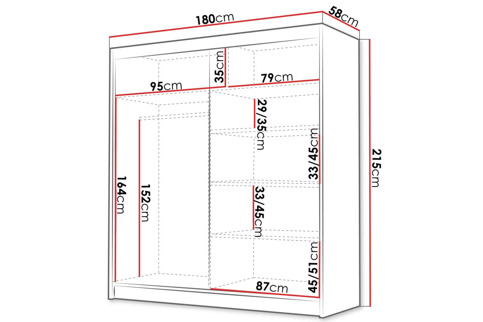 Chavez Garderobe 180x215 cm
