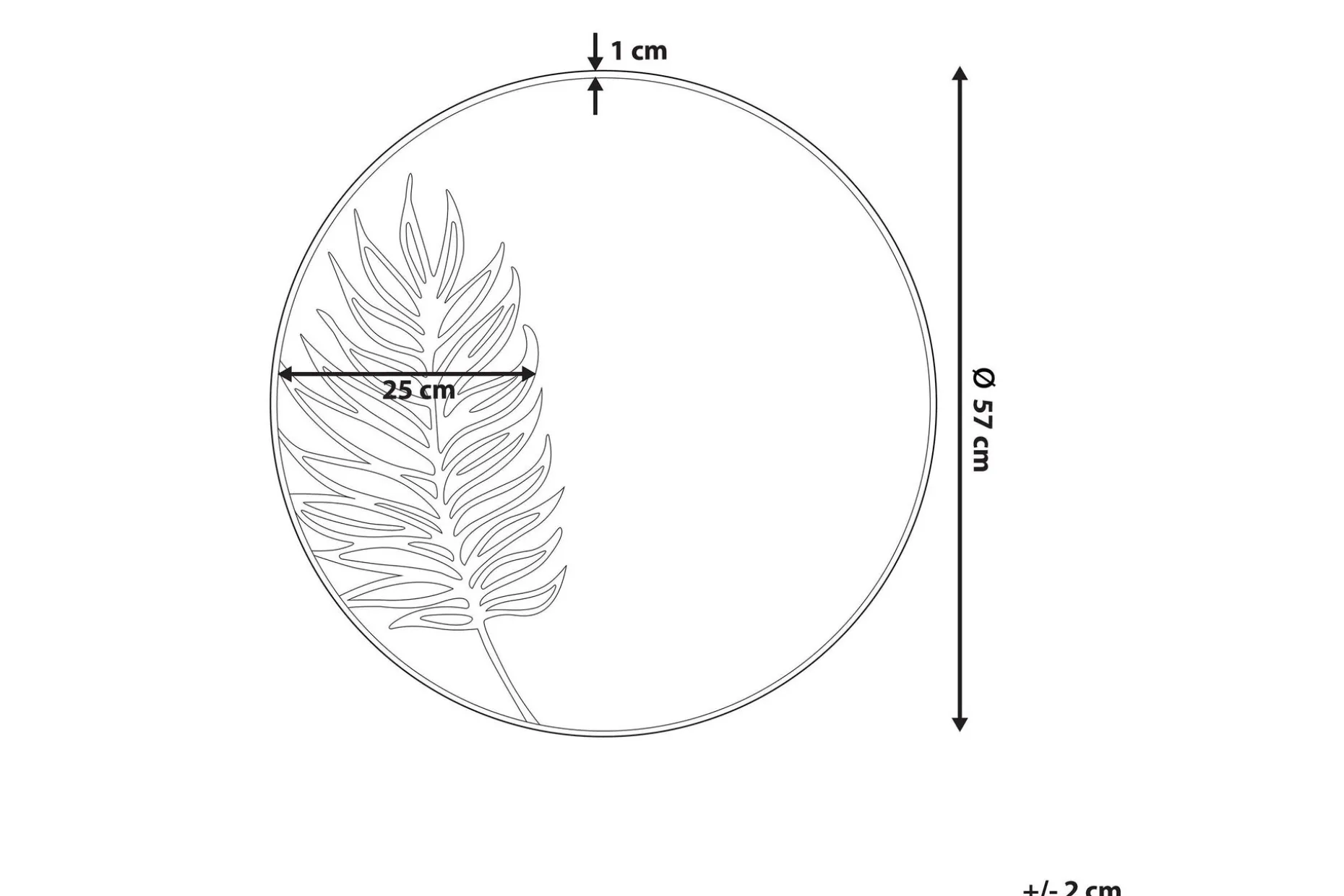 Cherilus Speil Rund 57 cm