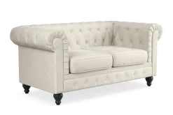 Chesterfield Lyx 2-seter Fløyelssofa – Liten dyp sofa