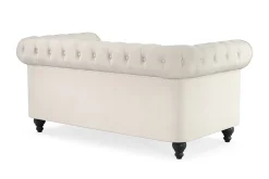 Chesterfield Lyx 2-seter Fløyelssofa – Liten dyp sofa