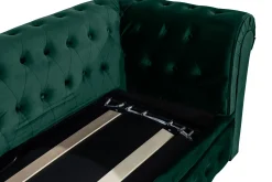 Chesterfield Lyx 3-seter Fremoverbøyd sovesofa i fløyel