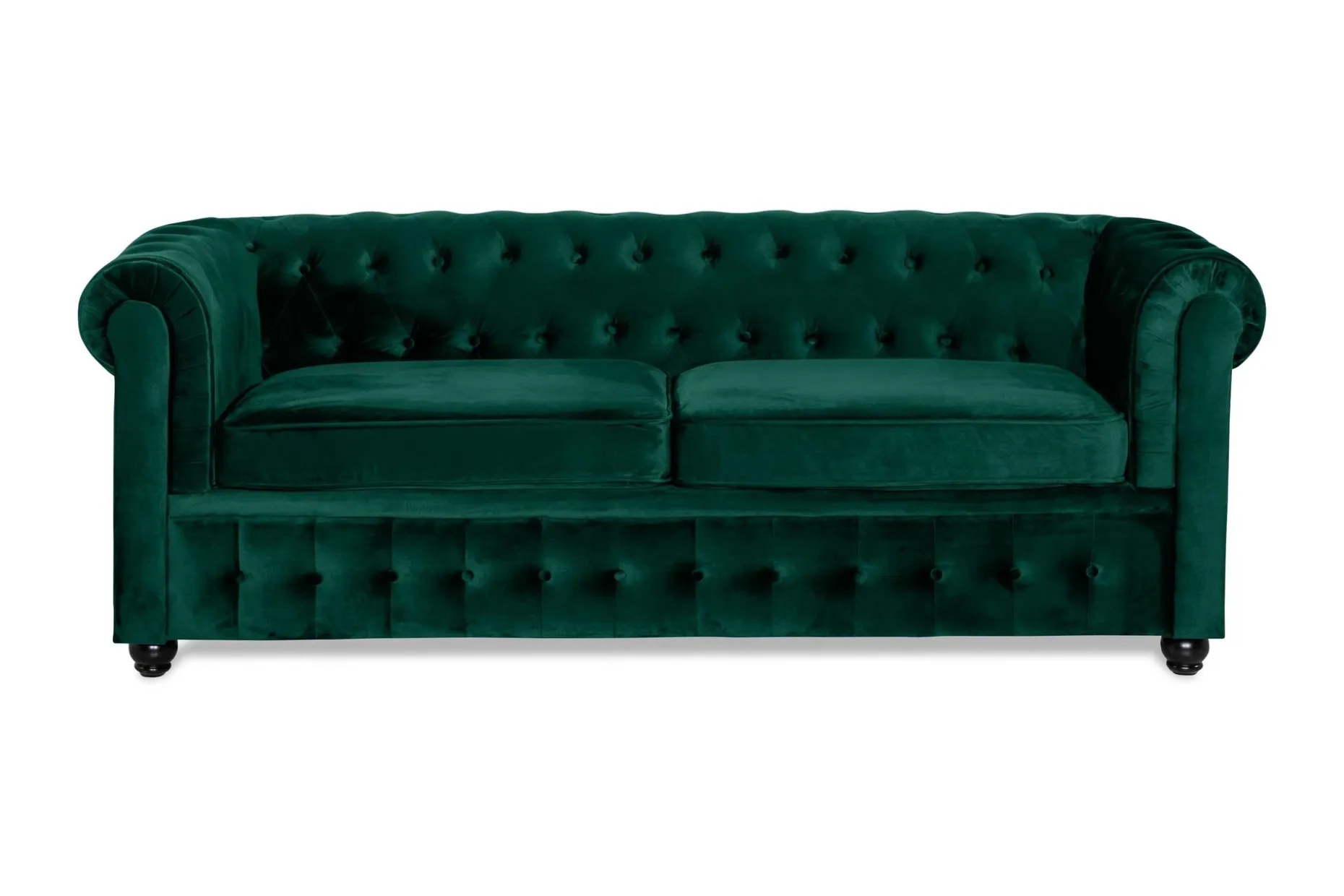 Chesterfield Lyx 3-seter Fremoverbøyd sovesofa i fløyel