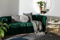 Chesterfield Lyx 3-seter Fremoverbøyd sovesofa i fløyel