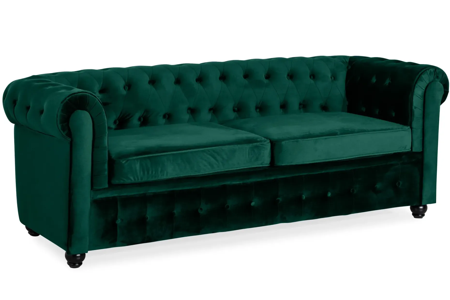 Chesterfield Lyx 3-seter Fremoverbøyd sovesofa i fløyel