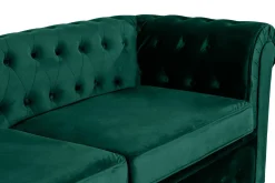 Chesterfield Lyx 3-seter Fremoverbøyd sovesofa i fløyel
