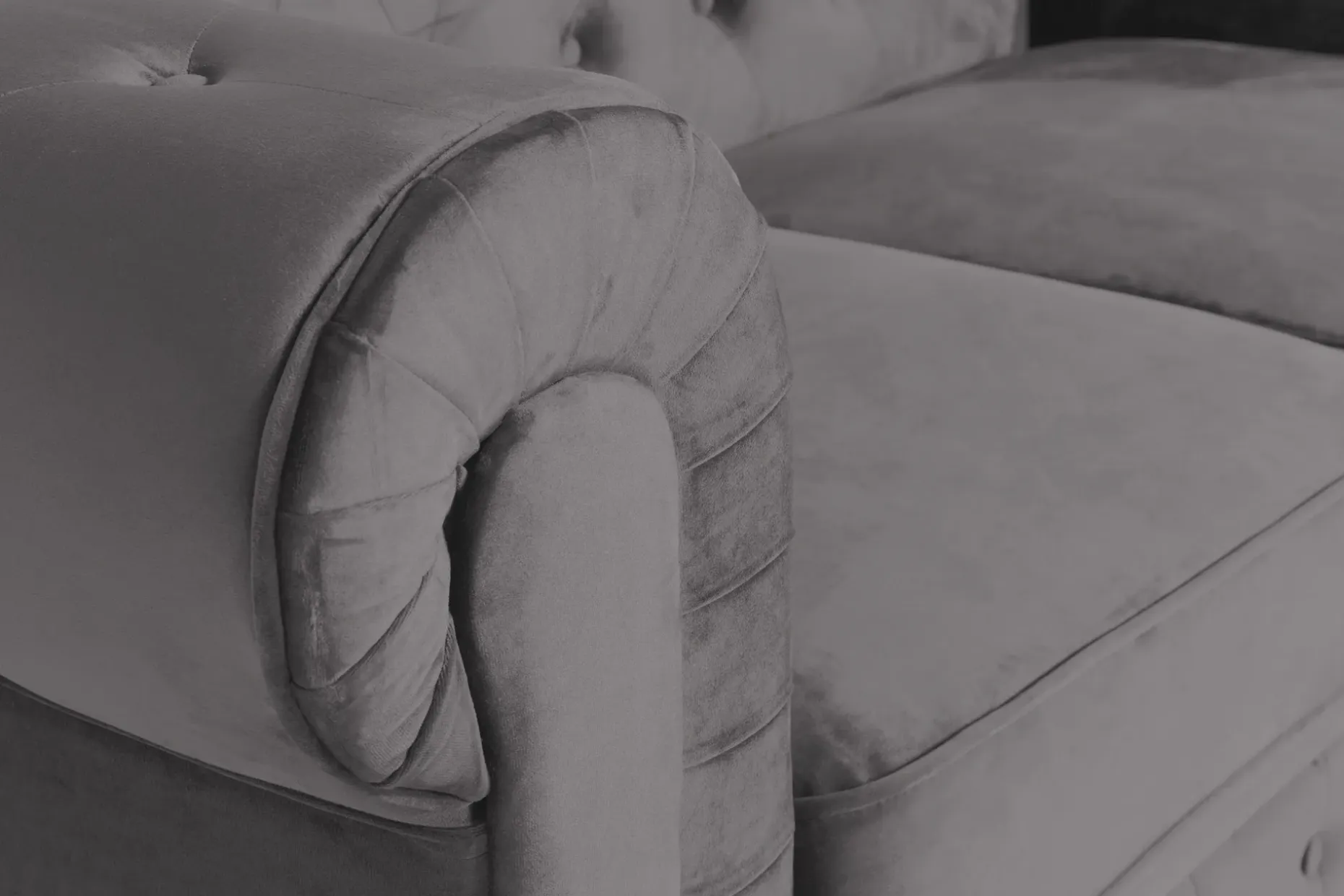 Chesterfield Lyx 2-seter Liten Fløyelssofa – Dyp sofa 160 cm bred