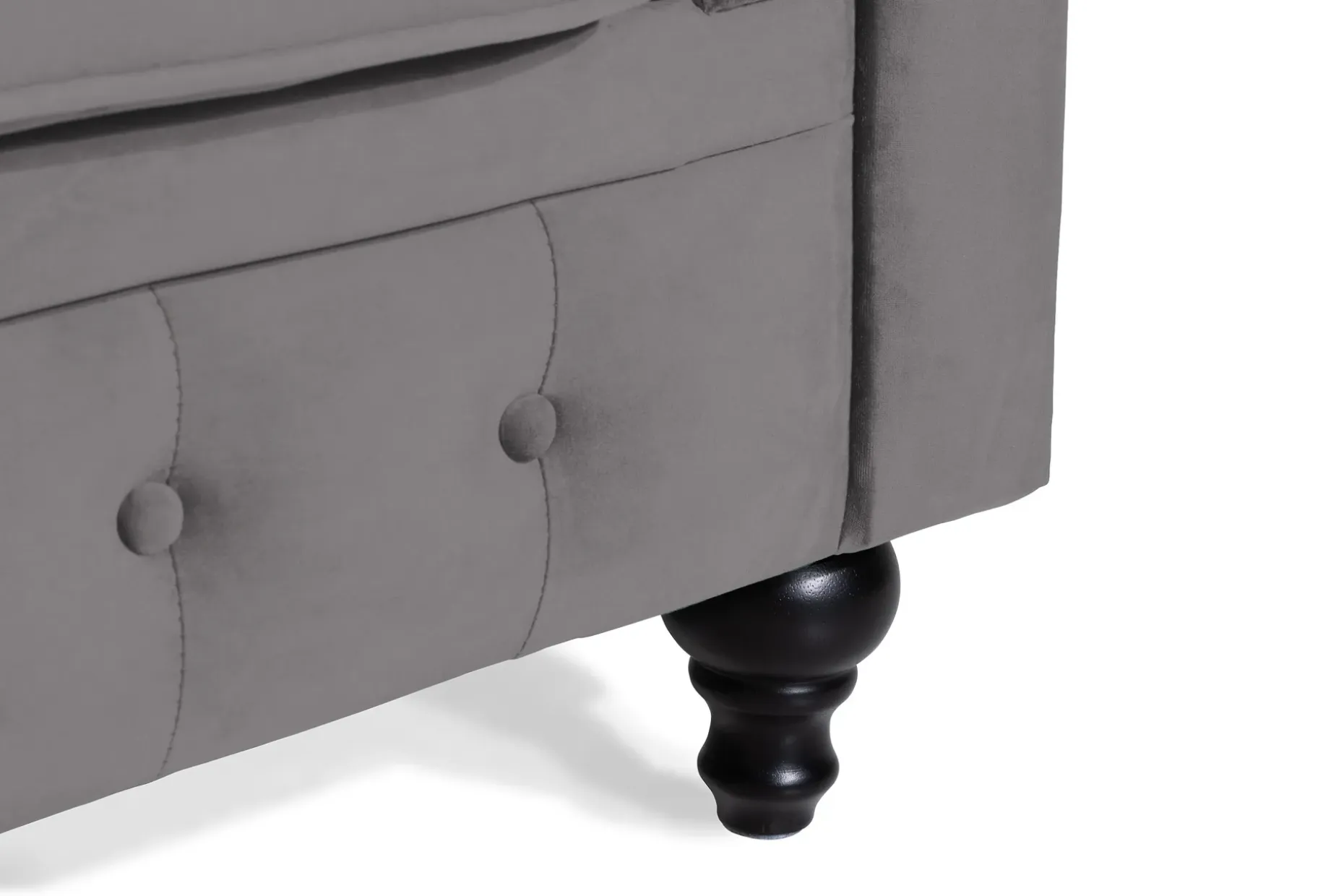 Chesterfield Lyx 2-seter Liten Fløyelssofa – Dyp sofa 160 cm bred
