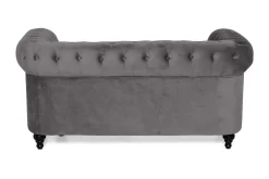 Chesterfield Lyx 2-seter Liten Fløyelssofa – Dyp sofa 160 cm bred