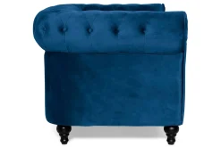 Chesterfield Lyx 2-seter Liten fløyelssofa – Dyp sofa 160 cm bred