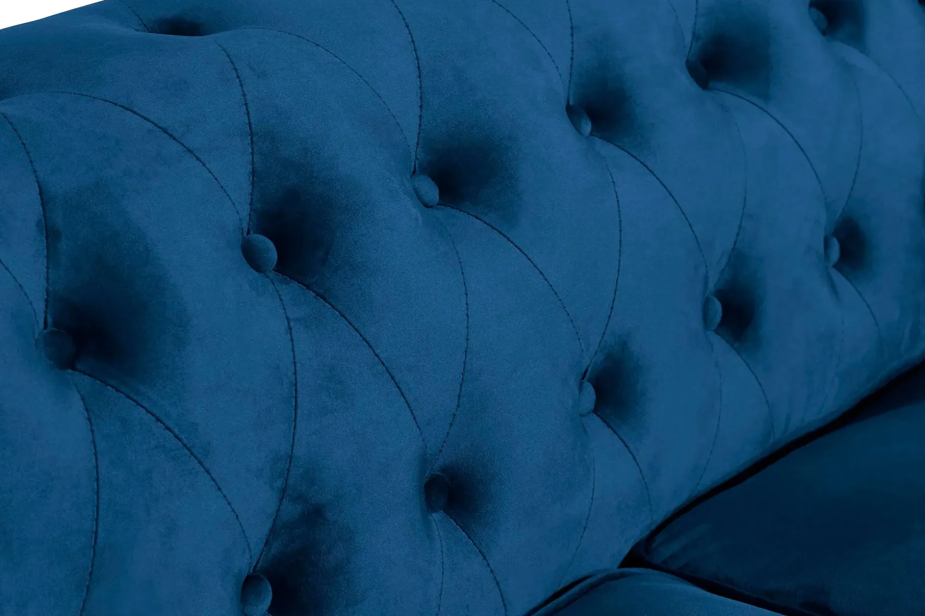 Chesterfield Lyx 2-seter Liten fløyelssofa – Dyp sofa 160 cm bred