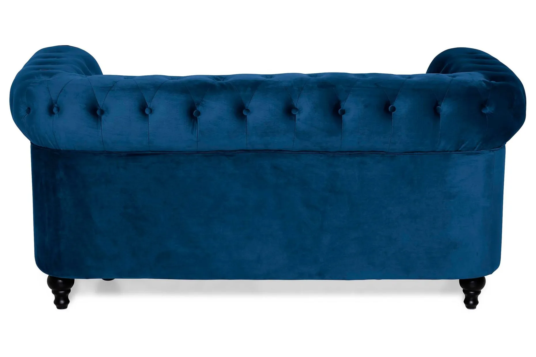 Chesterfield Lyx 2-seter Liten fløyelssofa – Dyp sofa 160 cm bred