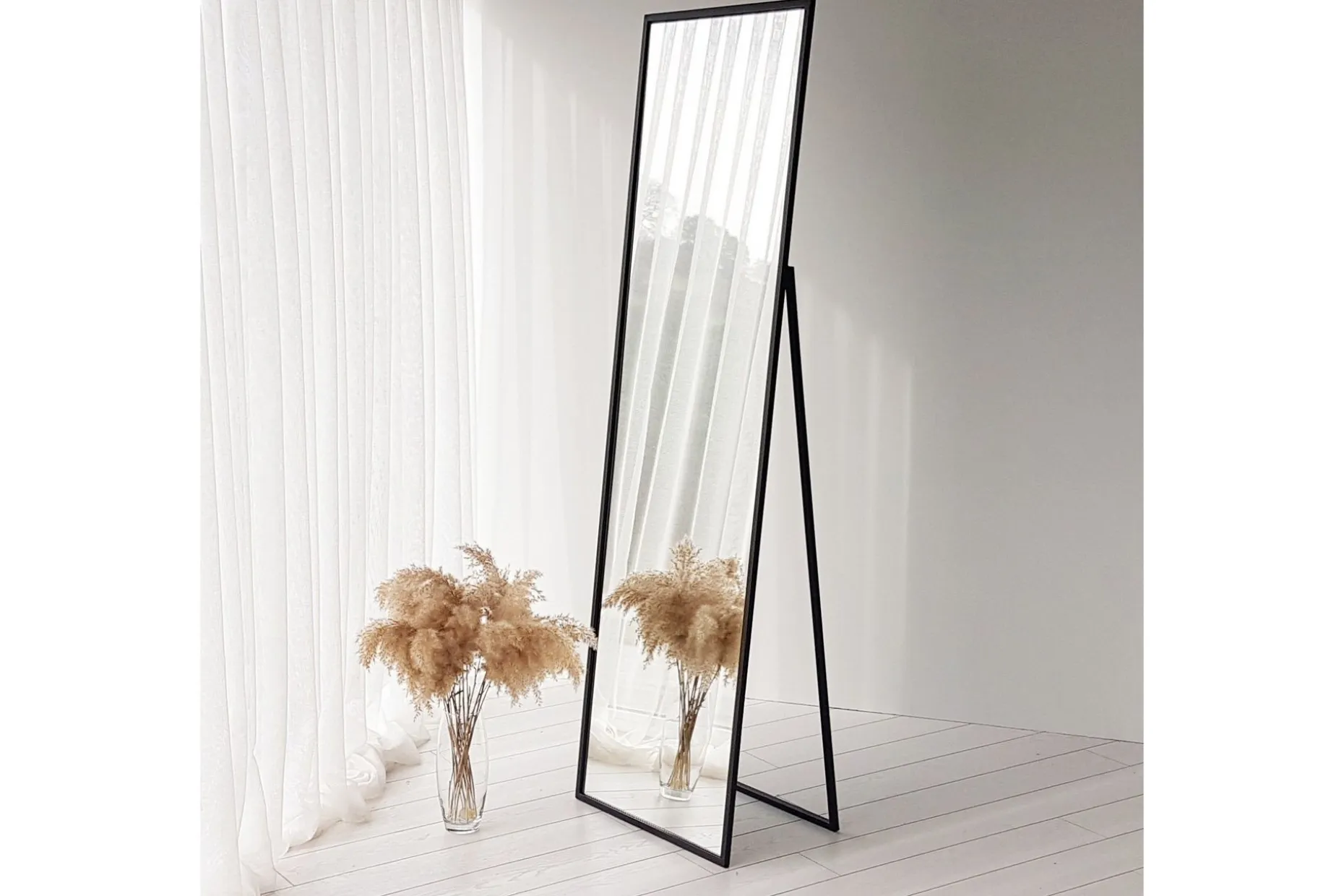 Cheval Mirror Svart