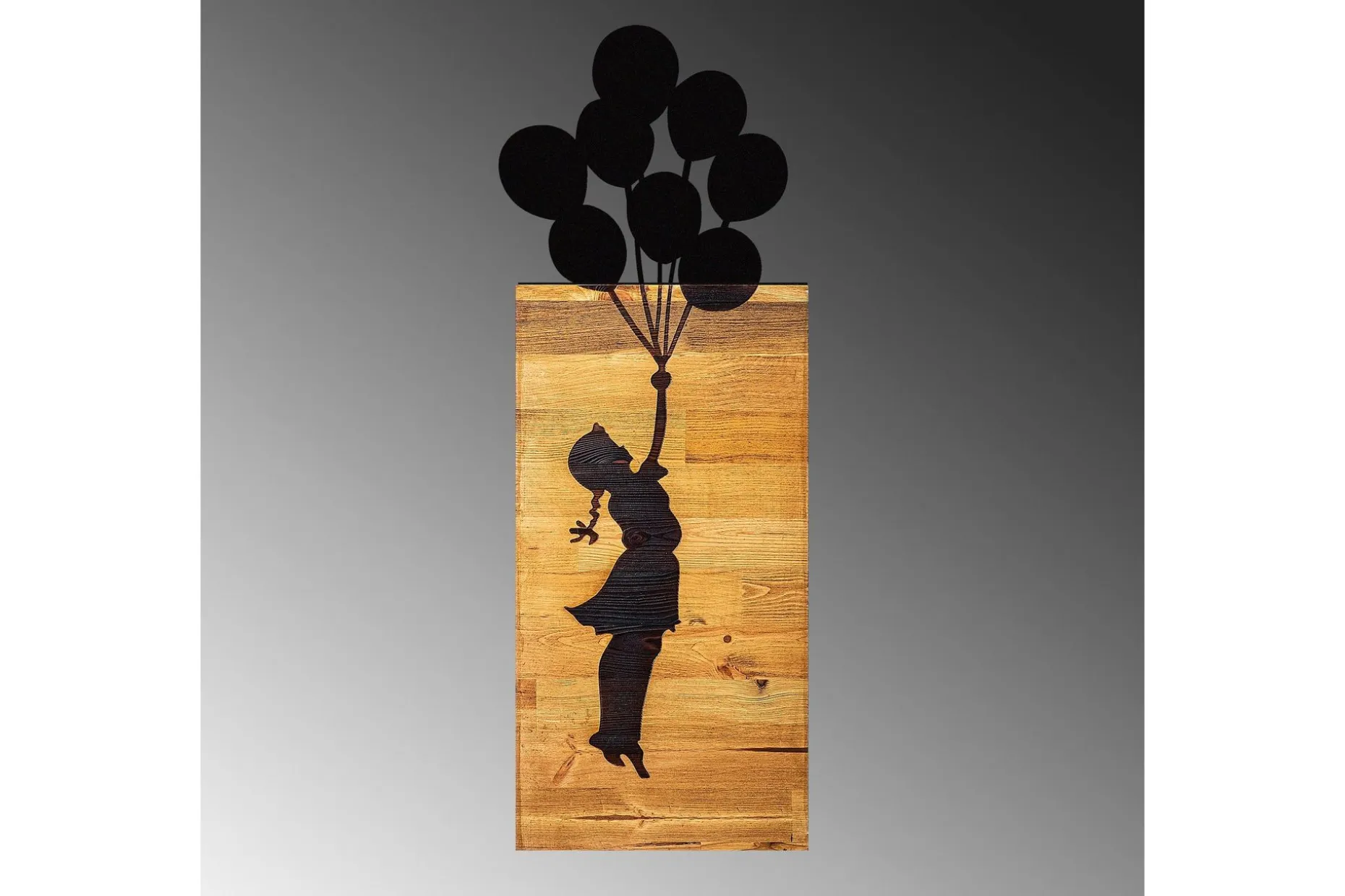 Child And Balloons Veggdekor