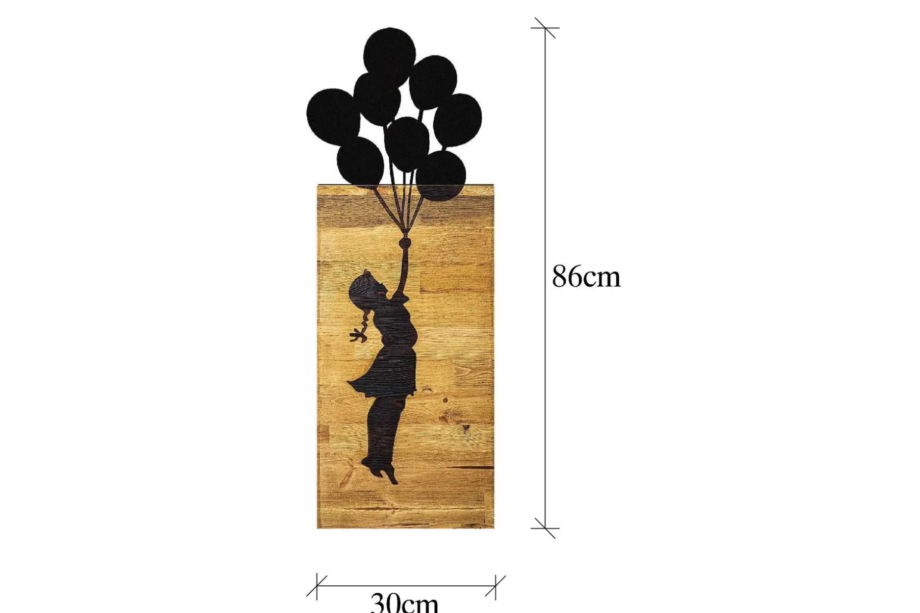 Child And Balloons Veggdekor