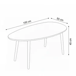 Childress sofabord 100 cm