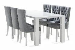 Cibus Spisegruppe 180 cm inkl. 6 Bergviken Stoler