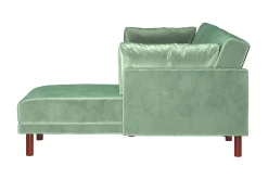 Clair 3-seters Sovesofa med Sjeselong Justerbar Fløyel/Grønn
