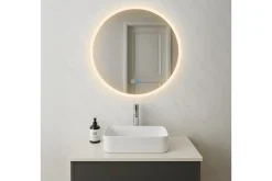 Clas Rundt Baderomsspeil med LED-belysning 100 cm