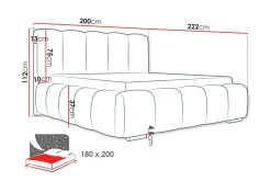 Cleaton Boblet Sengeramme 180x200 cm Med Oppbevaring