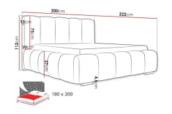 Cleaton Sengeramme 180x200 cm