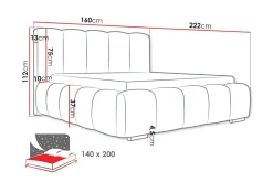 Cleaton Sengeramme 140x200 cm