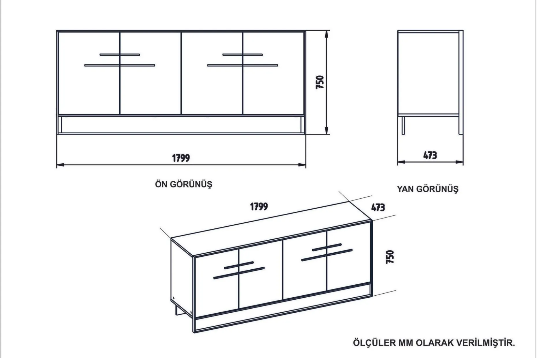 Cofield Sidebord 180 cm