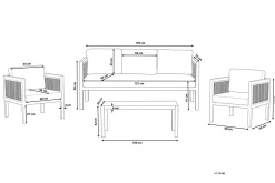 Columbero Loungegruppe 5-seter