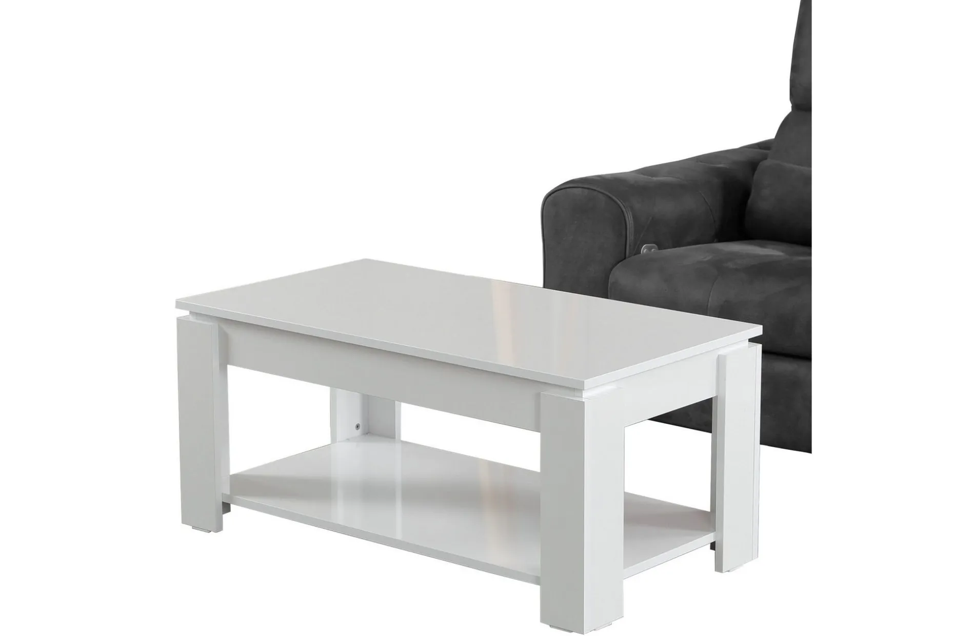 Comfortale Sofabord 104 cm med Oppbevaringshylle