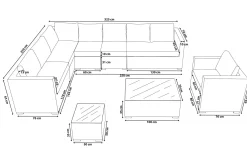 Comfy Loungegruppe 76 cm