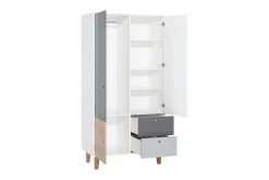 Concept Garderobe Hvit / Grå / Rosa