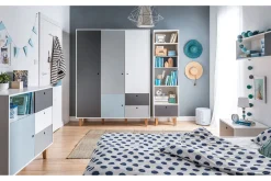 Concept Garderobe Hvit / Mørkegrå / Blå
