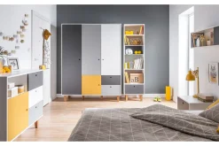 Concept Garderobe Hvit / Mørkegrå / gul