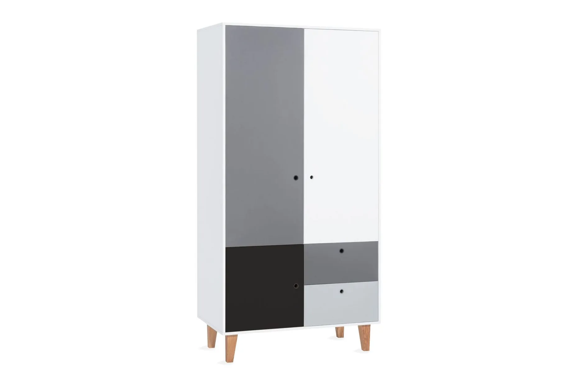 Concept Garderobe Hvit / Mørkegrå / Svart
