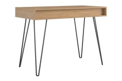 Concord Skrivebord 106 cm med Oppbevaring Skuff Grå/Natur/Sv
