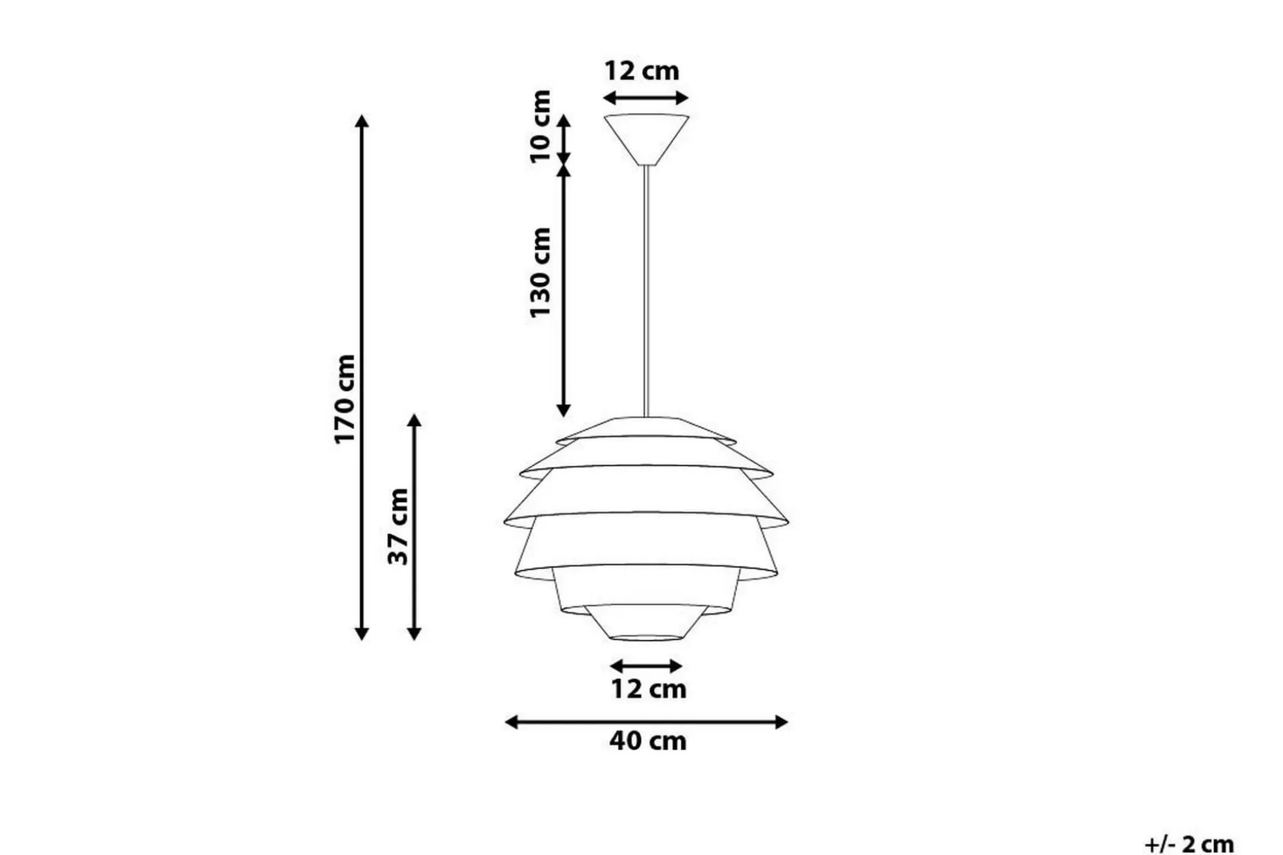 Congo Taklampe 40 cm