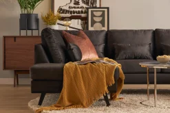 Copenhagen Compact 4-seters Venstrevendt U-formet Large Sofa med Divan og Sjeselong i Fløyel