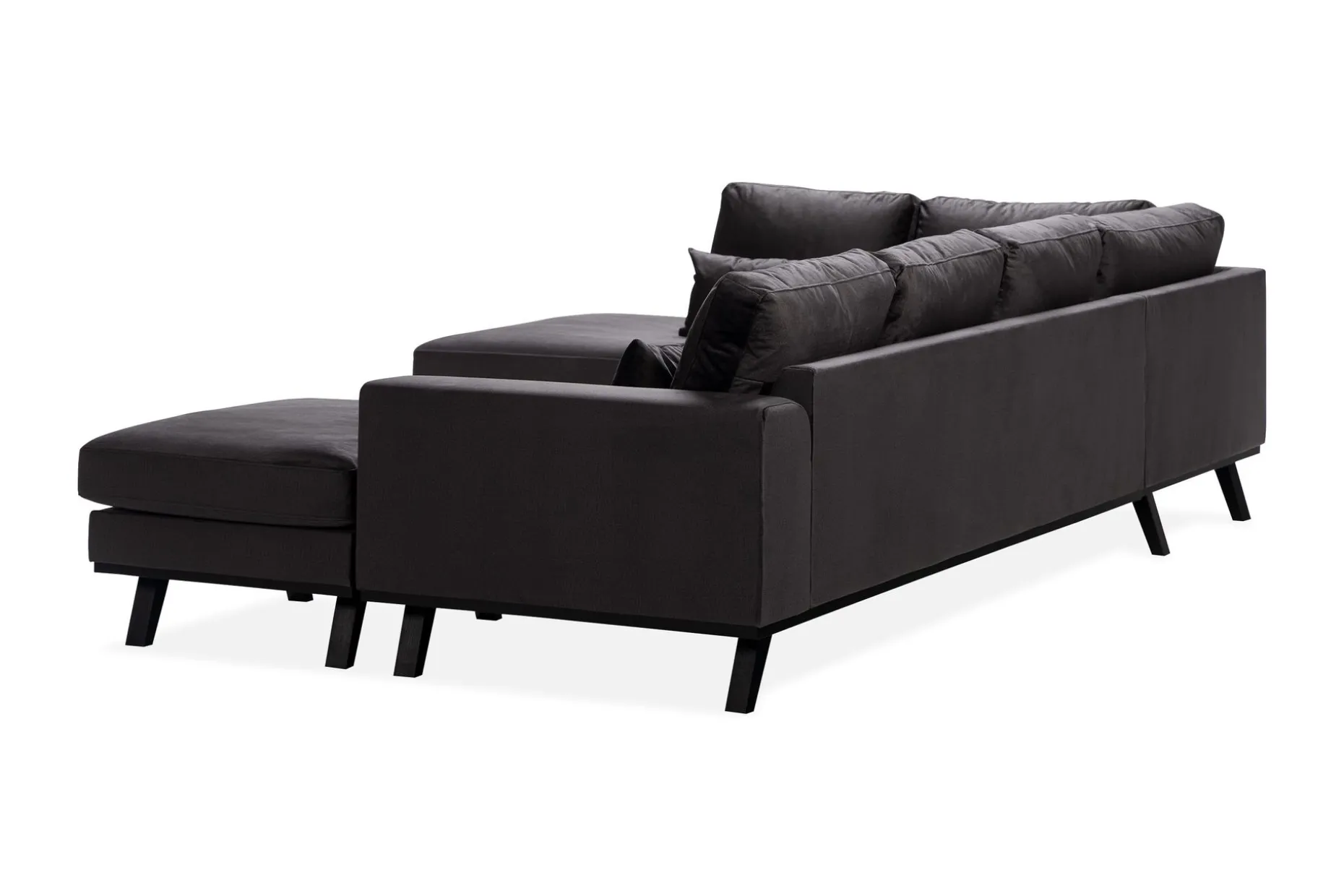 Copenhagen Compact 4-seters Venstrevendt U-formet Large Sofa med Divan og Sjeselong i Fløyel