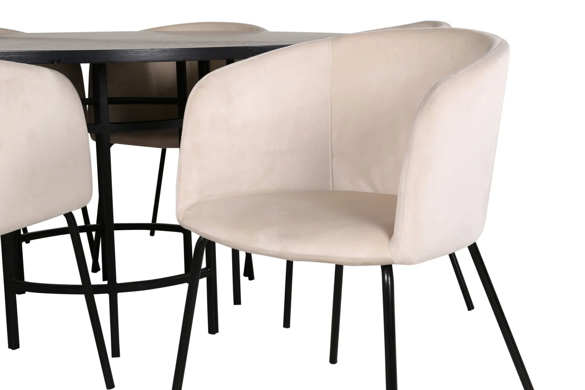 Copenhagen Matgruppe 140 cm Rund med 6 Berit stoler