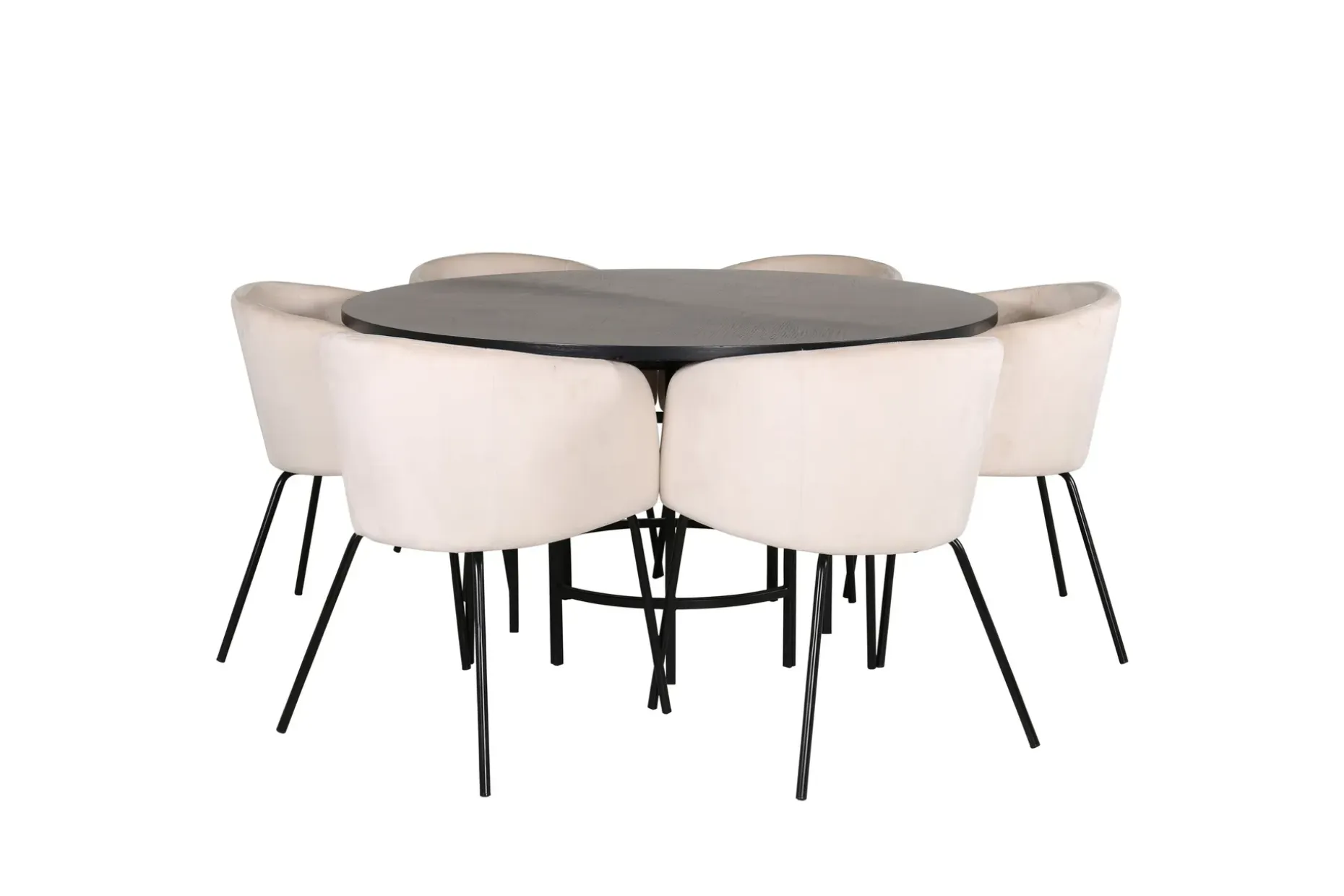 Copenhagen Matgruppe 140 cm Rund med 6 Berit stoler