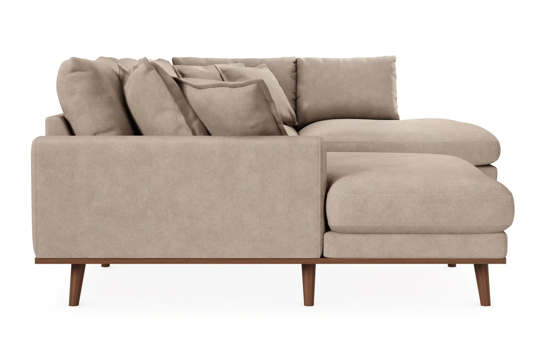 Copenhagen Premium 5-personers Højrevendt U-formet Dyb Sofa med Divan og Chaiselong i Stoff