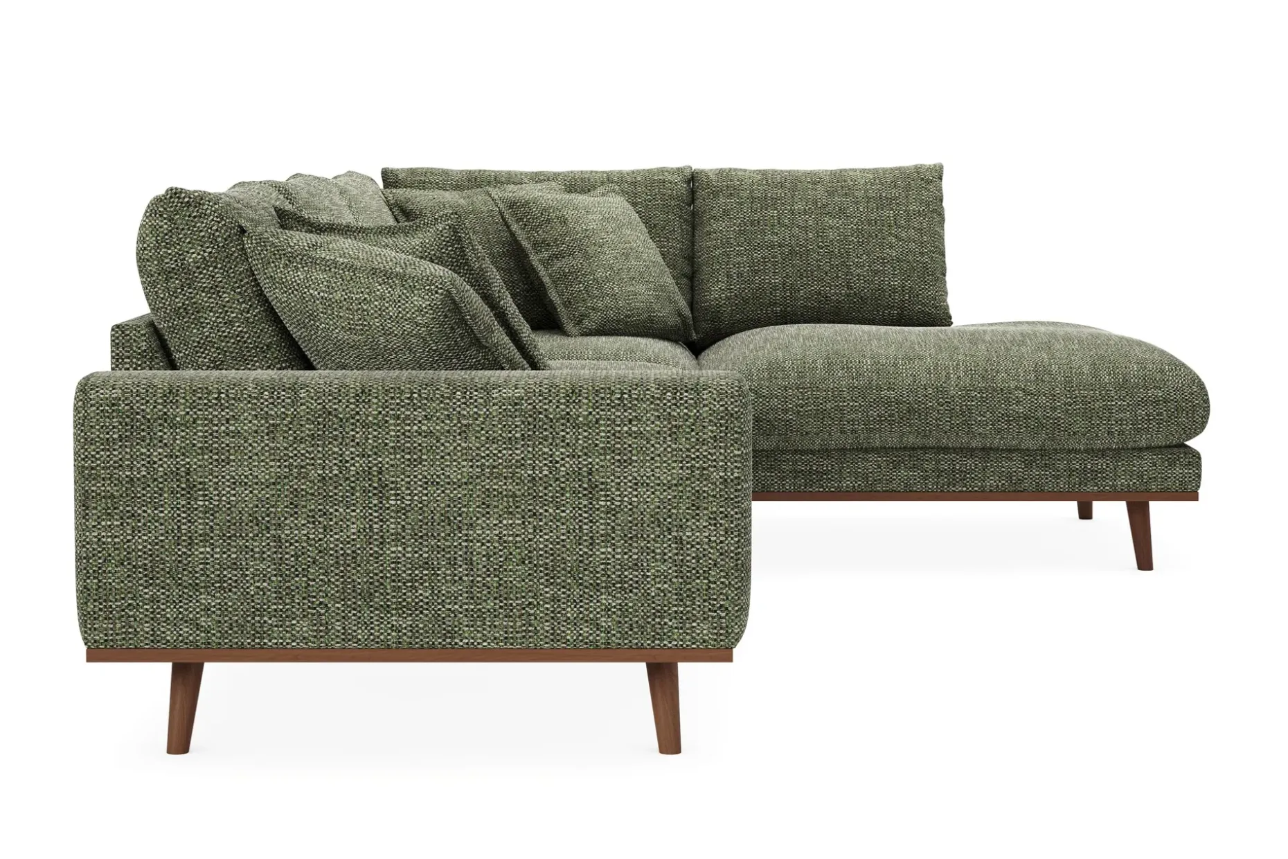 Copenhagen Premium 4-personers Højrevendt L-formet Dyb Chaiselongsofa i Chenille