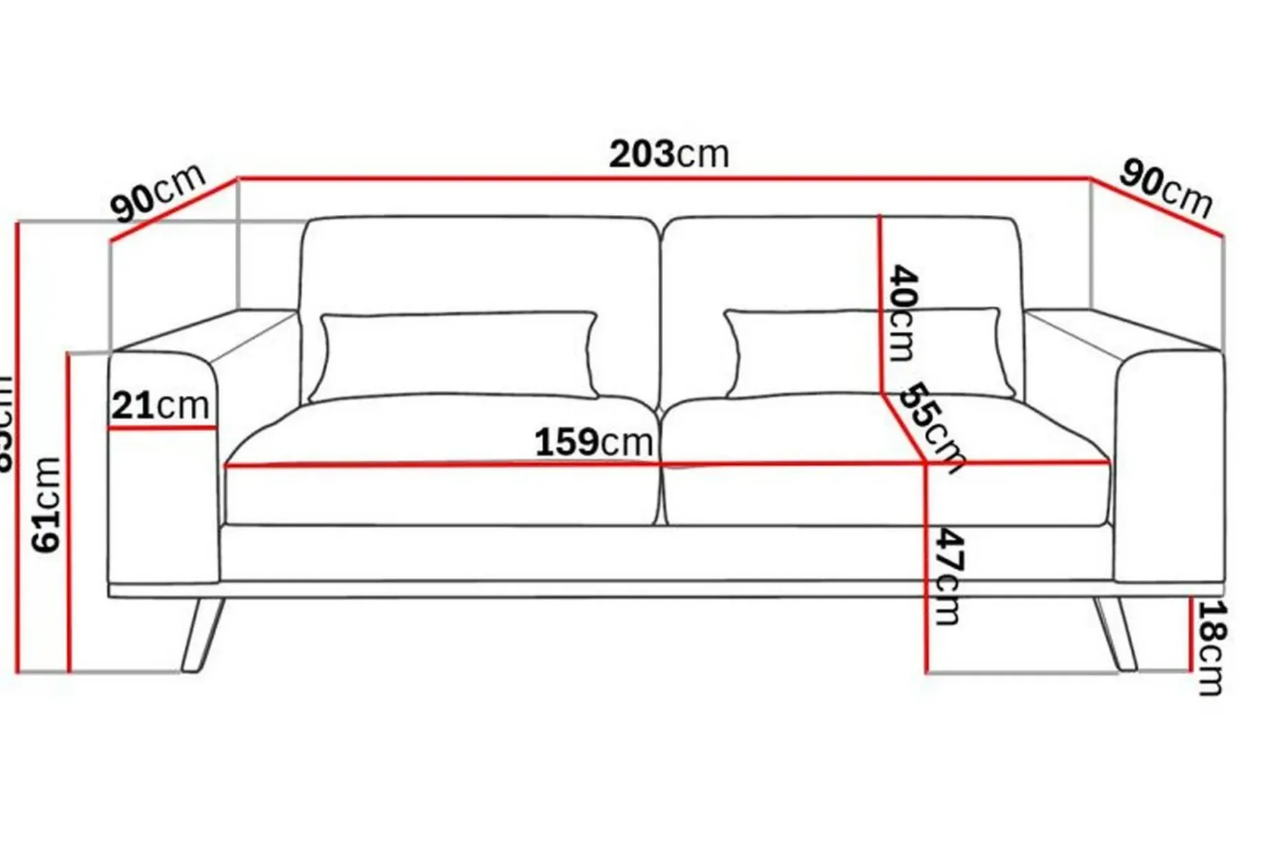 Copenhagen 2-seters Manchestersofa